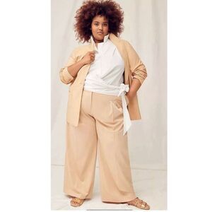 NWT Lane Bryant Chino Collection Wide Leg Pants Size  22 Mid-Rise Regular Stretc